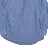 TOMMY HILFIGER Mens Blue Denim Cotton Blend Shirt XL Casual Classic Button-Down