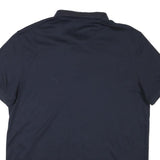 CALVIN KLEIN Mens Navy Plain Short Sleeve Polo Shirt L Classic Cotton Blend