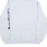 CARHARTT Mens White Hoodie 2XL Cotton Blend Pullover Logo Print
