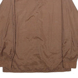 SASKA Mens Brown & White Polka Dot Shirt XL Long Sleeve Button Up Retro