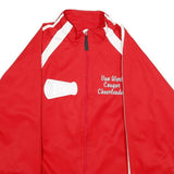 ASICS Womens Red & White Cheerleader Jacket M Polyester Zip Casual Sportswear