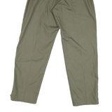 Mens Classic Beige Cotton Blend Trousers W38 L31 Zip Closure Straight Leg