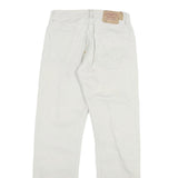 LEVI'S 501 Mens White Regular Fit Straight Denim W28 L27 Button Cotton Blend