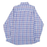 Mens Blue & Red Check Shirt M Cotton Casual Long Sleeve Button Closure