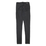 LEVI'S Womens Jeans Black Slim Skinny Denim Medium W25 L30 Zip Cotton Blend
