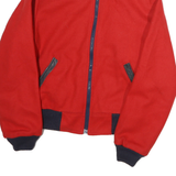 GREAT WOOLEN MOUTAINS Womens Red & Navy Reversible Wool Zip Jacket M Woollen