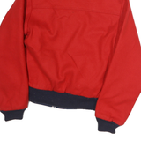 GREAT WOOLEN MOUTAINS Womens Red & Navy Reversible Wool Zip Jacket M Woollen