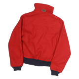 GREAT WOOLEN MOUTAINS Womens Red & Navy Reversible Wool Zip Jacket M Woollen