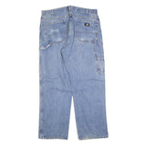 DICKIES Mens Relaxed Light Blue Denim Jeans W36 L32 Casual Workwear Zip Closure
