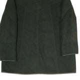 Womens Black Faux Shearling Button Jacket L Polyester Blend Plain Warm Winter