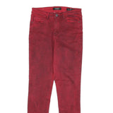 GUESS Womens Jeans Red Slim Skinny Denim W26 L29 Zip Cotton Blend Stylish