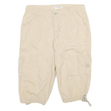 ST JOHN'S BAY Womens Shorts Beige Casual Cargo UK 10 W32 Cotton Blend