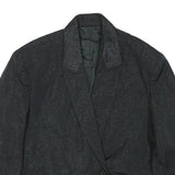 Womens Black Button Jacket L Woven Glitter Evening Wear