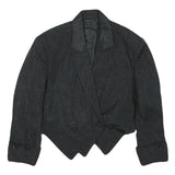 Womens Black Button Jacket L Woven Glitter Evening Wear