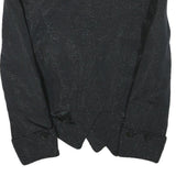Womens Black Button Jacket L Woven Glitter Evening Wear