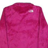 THE NORTH FACE Womens Pink & Grey Fleece Jacket S Polyester Zip Outdoor Warm