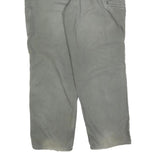 CARHARTT Mens Grey Relaxed Straight Canvas Cotton Blend Rinse W40 L32 Workwear
