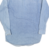 BANANA REPUBLIC Mens Blue Denim Shirt M Cotton Blend Casual Button Down