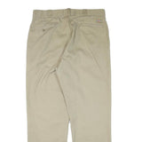 DICKIES Mens Regular Beige Cotton Blend Zip Trousers W36 L31 Workwear Classic