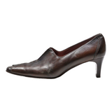 ANTONIO BARBIERI Pump Heels Brown Leather Womens UK 4