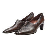 ANTONIO BARBIERI Pump Heels Brown Leather Womens UK 4