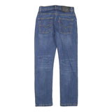 LEVI'S 511 Boys Jeans Blue Slim Straight Denim Medium W25 L26 Zip Cotton Blend