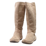 CLARKS High Boots Beige Suede Womens UK 5