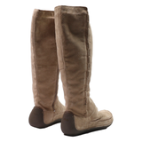 CLARKS High Boots Beige Suede Womens UK 5