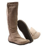 CLARKS High Boots Beige Suede Womens UK 5