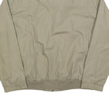 Mens Beige Reversible Zip Jacket L Cotton Blend Plain Classic Lightweight