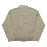 Mens Beige Reversible Zip Jacket L Cotton Blend Plain Classic Lightweight