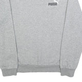 PUMA Mens Grey Crew Neck S Cotton Blend Sweatshirt Logo Casual Top