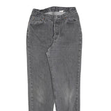 LEVI'S Womens Regular Fit Black Denim Jeans W27 L32 Classic Cotton Blend Button