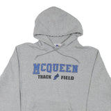 RUSSELL ATHLETIC Mens Grey McQueen Track Field Pullover Hoodie M Casual