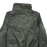 GUESS Womens Green Zip Up Jacket M Polyester Blend Plain Casual Winter Outerwear