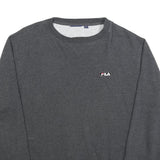 FILA Mens Charcoal Grey Cotton Blend Sweatshirt XL Crew Neck Casual Pullover