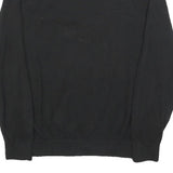 NAUTICA Mens Black Plain Cotton Jumper Crew Neck Basic Knit L Comfortable Casual