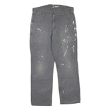 CARHARTT Mens Cotton Blend Grey Regular Fit Straight Leg Trousers W36 L30