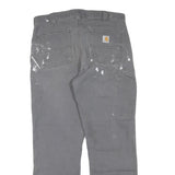CARHARTT Mens Cotton Blend Grey Regular Fit Straight Leg Trousers W36 L30