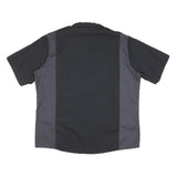 DICKIES Mens Black & Grey Cotton Blend Work Shirt 2XL Short Sleeve Button