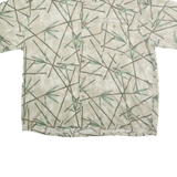 PURITAN Mens Beige & Green Rayon Short Sleeve Shirt XL Lightweight Printed