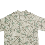 PURITAN Mens Beige & Green Rayon Short Sleeve Shirt XL Lightweight Printed