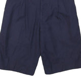 Womens Navy Casual Cotton Blend Shorts XXS W23 High Waist Relaxed Fit