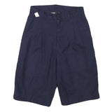 Womens Navy Casual Cotton Blend Shorts XXS W23 High Waist Relaxed Fit