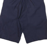 Womens Navy Casual Cotton Blend Shorts XXS W23 High Waist Relaxed Fit