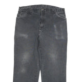 DICKIES Mens Jeans Black Regular Straight Denim Medium W36 L30 Workwear