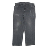 DICKIES Mens Jeans Black Regular Straight Denim Medium W36 L30 Workwear