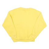 NAOMI BEE Womens Yellow Plain Pullover Jumper V-Neck Basic Knit S Lightweight