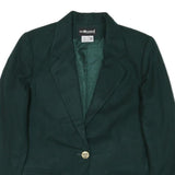 SAG HARBOR Womens Green Wool Blazer Jacket UK 12 Button Classic Tailored