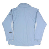 COLUMBIA Womens Blue & White Outdoor Jacket XL Polyester Blend Zip Plain